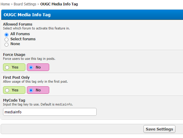 Extend MyBB OUGC Media Info Tag